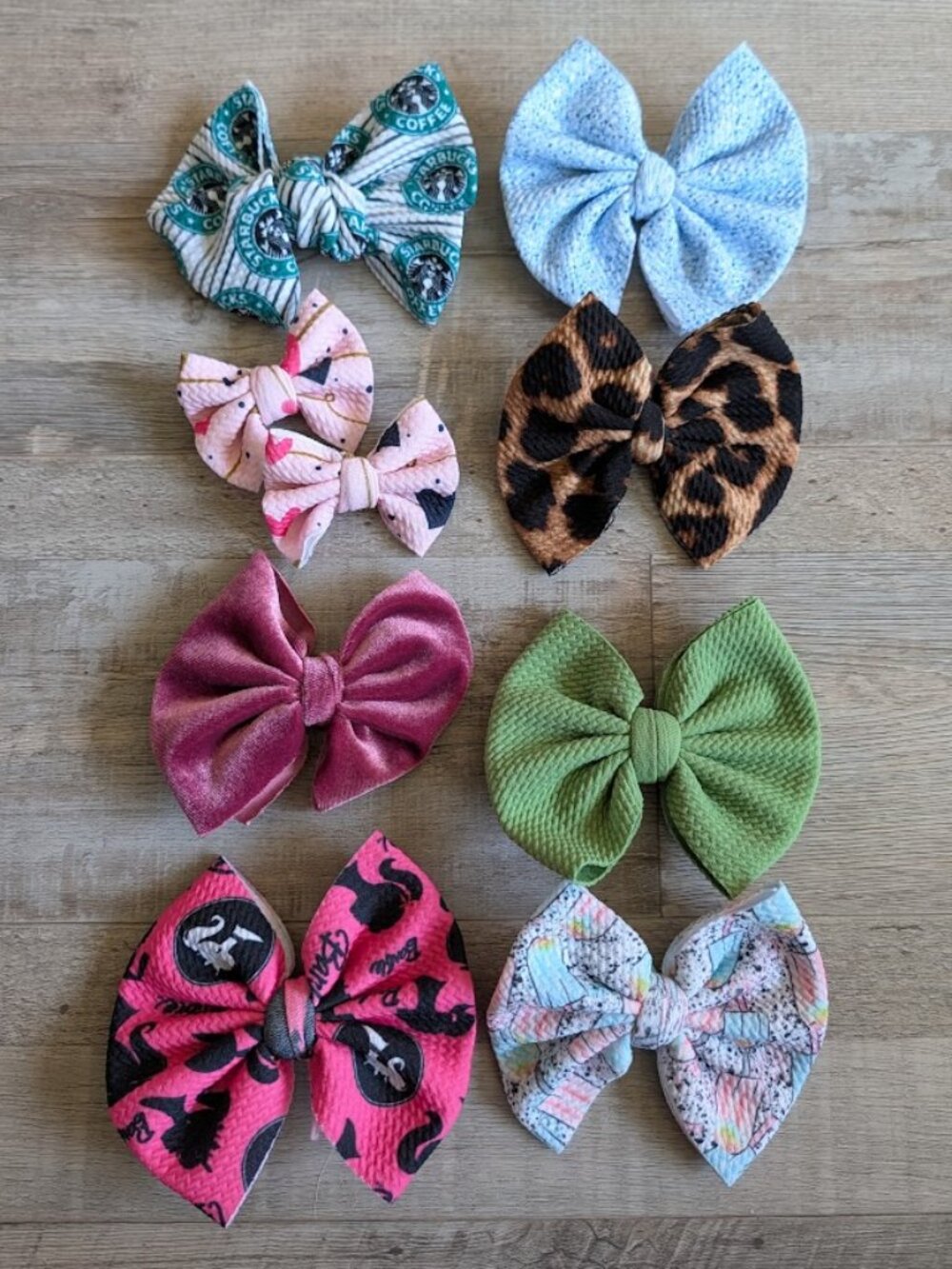 Handmade Hair Bows & Pigtail Set * 8 Piece Bundle 🎀